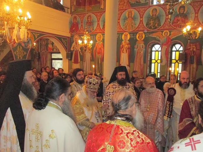 Ο Μητροπολίτης Ιωήλ στον Ιερό Ναό Αγίας Αικατερίνης