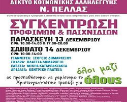 Συγκέντρωση τροφίμων & παιχνιδιών στους Δήμους της Πέλλας