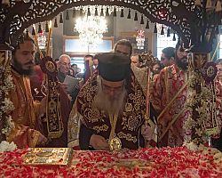 Ο Επιτάφιος στη Μητρόπολη των Γιαννιτσών.