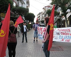 Εξόρμηση αλληλεγγύης για τον Παλαιστινιακό λαό από το ΚΚΕ στα Γιαννιτσά