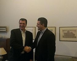 Συνάντηση του Περιφερειάρχη Κ. Μακεδονίας Απ. Τζιτζικώστα με τον Υπουργό Μακεδονίας-Θράκης Γιώργο Ορφανό