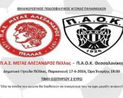 Φιλανθρωπικός ποδοσφαιρικός αγώνας παλαιμάχων ΠΕΛΛΑ – ΠΑΟΚ