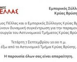 Συγκέντρωση διαμαρτυρίας για το Α.Τ. Κρύας Βρύσης