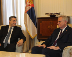 Συνάντηση Τζιτζικώστα – Nicolic στο προεδρικό Μέγαρο Βελιγραδίου
