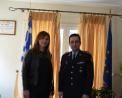 Συνάντηση της Δημάρχου Σκύδρας Κατερίνας Ιγνατιάδου με το νέο Αστυνομικό Διευθυντή Πέλλας Θεολόγο Τσακίρη.