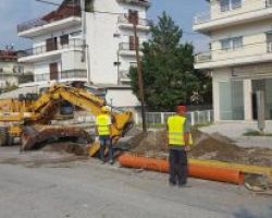 Πρόγραμμα εργασιών του αποχετευτικού δικτύου Αριδαίας