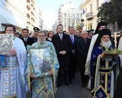 Ο Απόστολος Τζιτζικώστας στη δοξολογία των Θεοφανείων και στην τελετή αγιασμού των υδάτων στη Θεσσαλονίκη