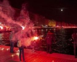 Το pyroshow των ΠΑΟΚτσήδων με drone από ψηλά! (vids)