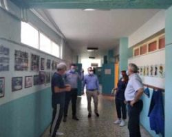 Στους Προμάχους ο Καρασμάνης για τη μεγάλη ζημιά  στο δημοτικό σχολείο.