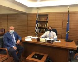 Συνάντηση Διονύση Σταμενίτη με τον Υφυπουργό Αθλητισμού Λευτέρη  Αυγενάκη.  «Χρηματοδότηση αθλητικών σωματείων λόγω COVID – 19».