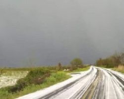 Σφοδρή χαλαζόπτωση στη Σκύδρα και σε περιοχές των Γιαννιτσών