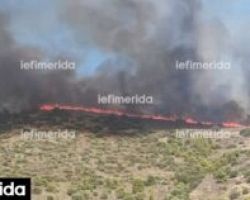 Φωτιά στο Λαύριο -Επιχειρούν επίγειες και ενάεριες δυνάμεις