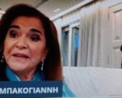 Η Ντόρα Μπακογιάννη μιλά στην κάμερα και ο σκύλος της στο βάθος ανοίγει μόνος του την πόρτα και φεύγει σαν… κύριος [βίντεο]