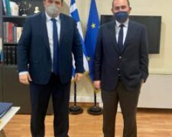 Συνάντηση Λάκη Βασιλειάδη με τον Υφυπουργό στον Πρωθυπουργό Χρήστο Τριαντόπουλο  για τις καταστροφές από τους ισχυρούς ανέμους
