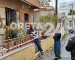 Φωτιά σε μονοκατοικία στο Ηράκλειο -Νεκρή εντοπίστηκε μία ηλικιωμένη