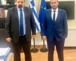 Συνάντηση Λάκη Βασιλειάδη με τον Υφ. Τριαντόπουλο για την κρατική αρωγή στον  πρωτογενή τομέα και σε υποδομές της Πέλλας