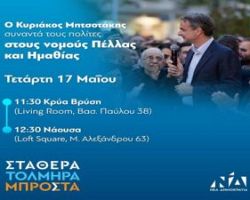 Εκλογές 2023: Σε Κρύα Βρύση και Νάουσα ο Κ. Μητσοτάκης