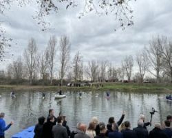 Στον αγιασμό των υδάτων στον ποταμό Λουδία η Ράνια Αντώνιου