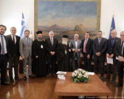 Συνάντηση του Προέδρου της Βουλής των Ελλήνων με τον Αρχιεπίσκοπο του Σινά, Φαράν και Ραϊθώ