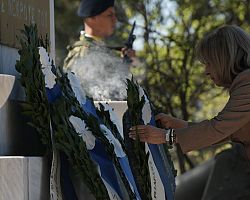 Η Περιφερειάρχης Κεντρικής Μακεδονίας Αθηνά Αηδονά στις εκδηλώσεις για τον εορτασμό της Εθνικής Επετείου της 25ης Μαρτίου 1821