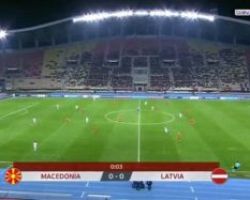 “Μακεδονία” η εθνική ομάδα των Σκοπίων σε αγώνα ποδοσφαίρου (ΦΩΤΟ)