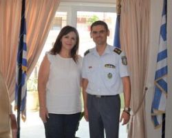 Αποχαιρετιστήρια συνάντηση της Δημάρχου Σκύδρας με τον Διοικητή του Α.Τ. Σκύδρας