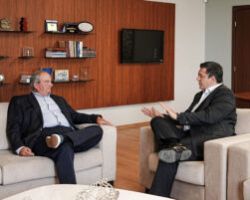 Συνάντηση του Περιφερειάρχη Κεντρικής Μακεδονίας Απόστολου Τζιτζικώστα με τον πρώην Πρωθυπουργό Κώστα Καραμανλή