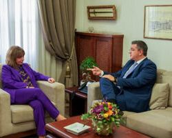 Συνάντηση του Περιφερειάρχη Κεντρικής Μακεδονίας Απόστολου Τζιτζικώστα με την Πρόεδρο της Δημοκρατίας Κατερίνα Σακελλαροπούλου
