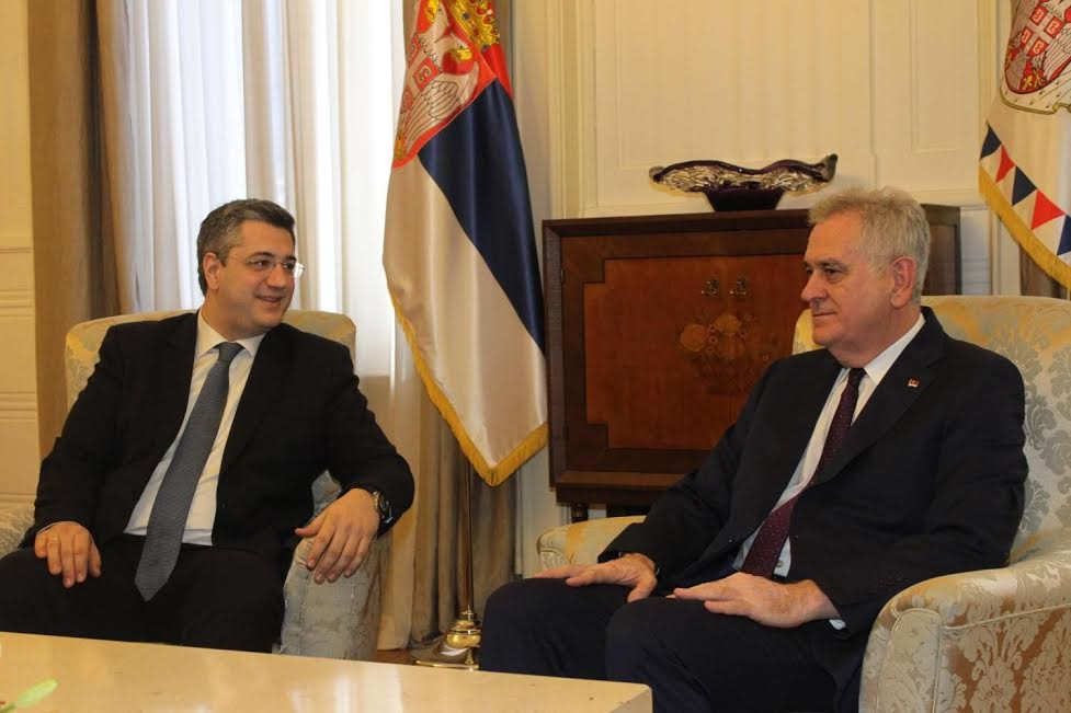 Συνάντηση Τζιτζικώστα – Nicolic στο προεδρικό Μέγαρο Βελιγραδίου