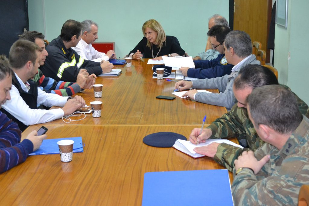 Σύγκληση έκτακτου Συντονιστικού Οργάνου Πολιτικής Προστασίας με προεδρεύουσα την Αθηνά Αθανασιάδου – Αηδονά