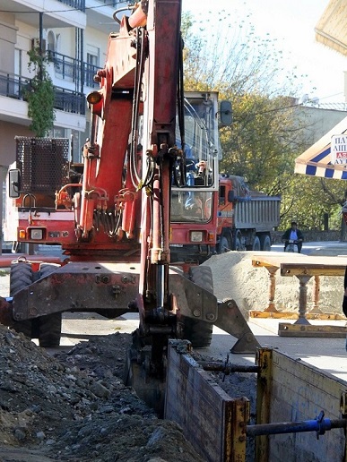 Πρόγραμμα εκσκαφών του αποχετευτικού δικτύου Αριδαίας