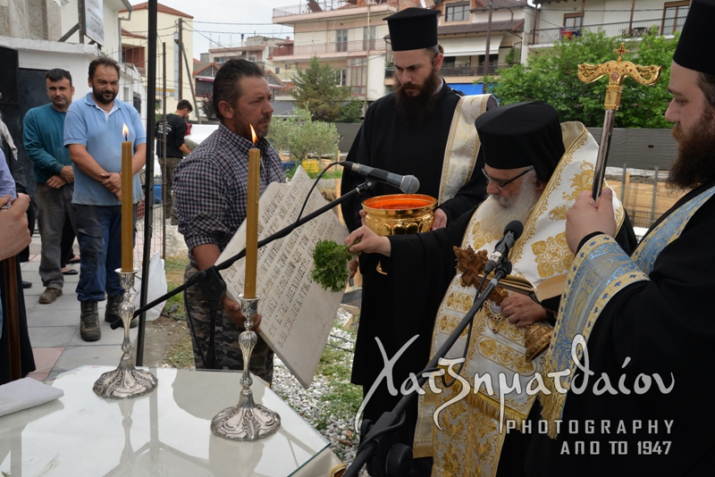 Θεμελίωση του Πνευματικού κέντρου Αγ. Νίκανδρου Αριδαίας από τον Μητροπολίτη κ.Ιωήλ