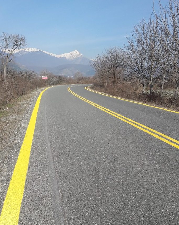 Ολοκλήρωση εργασιών διαγράμμισης σε τμήματα του οδικού δικτύου από την Π. Ε. Πέλλας