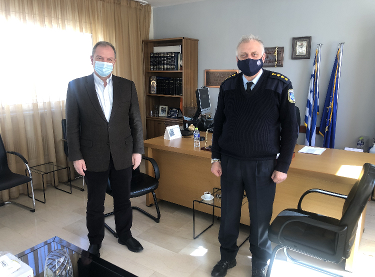Συνάντηση Διονύση Σταμενίτη με τον Αστυνομικό Διευθυντή Πέλλας κ. Περδικάτση