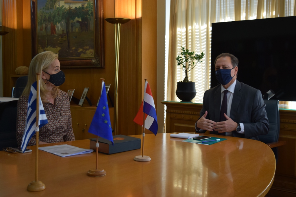 Επενδύσεις και Ανταλλαγή Τεχνογνωσίας στην ατζέντα της συνάντησης ΥπΑΑΤ, Σπήλιου Λιβανού και Ολλανδής Πρέσβειρας Stella Ronner-Grubačić